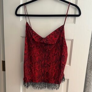 Alice + Olivia Red Embellished Camisole